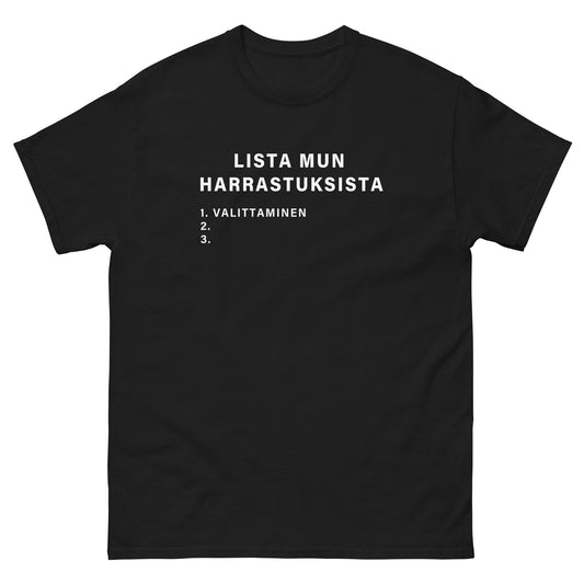 Lista Mun Harrastuksista Valittaminen